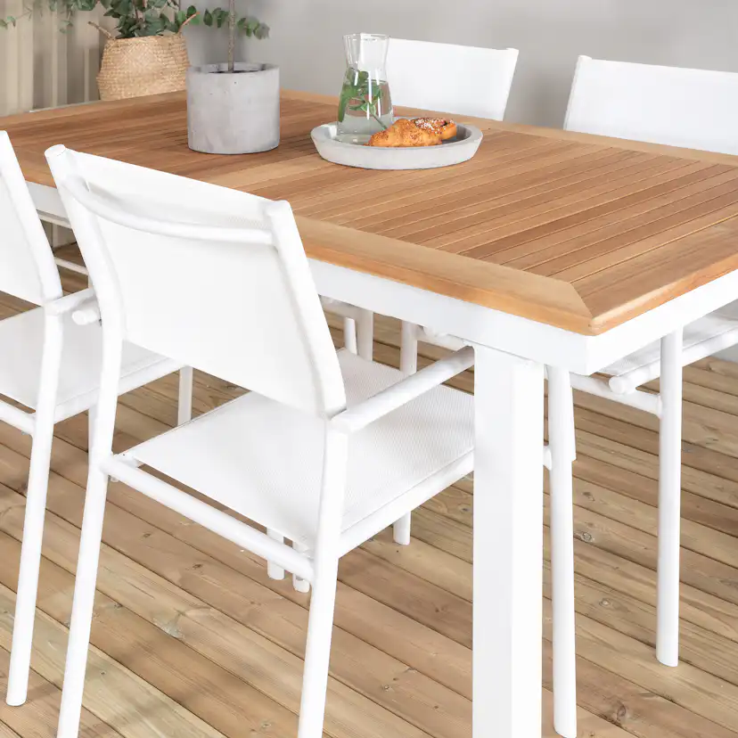Matgrupp Venture Home Perla 152/210 med 4 Siri Karmstolar