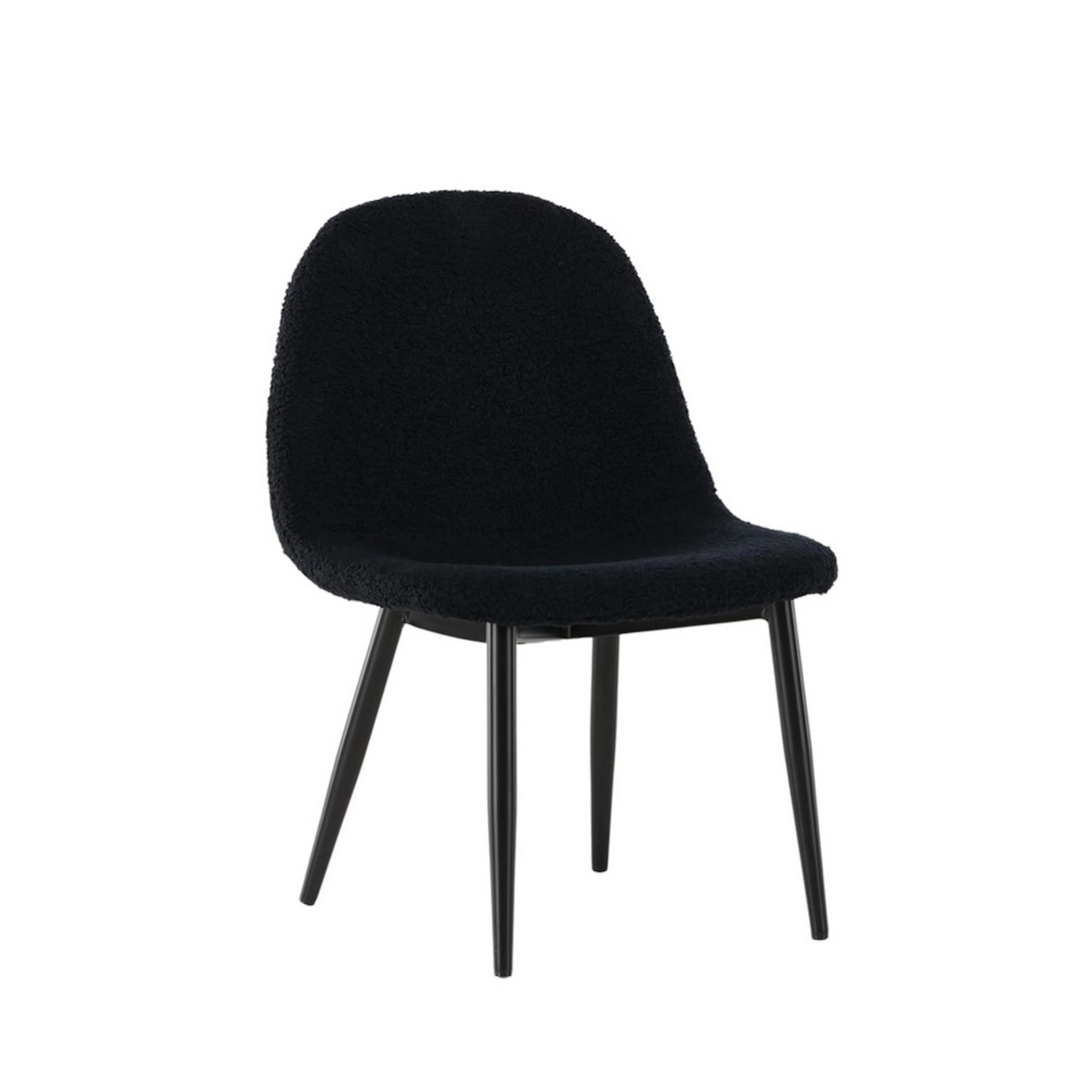 Polar Kids Dining chair 2-pack - Black / Teddy FSC 100% Svart Teddy
