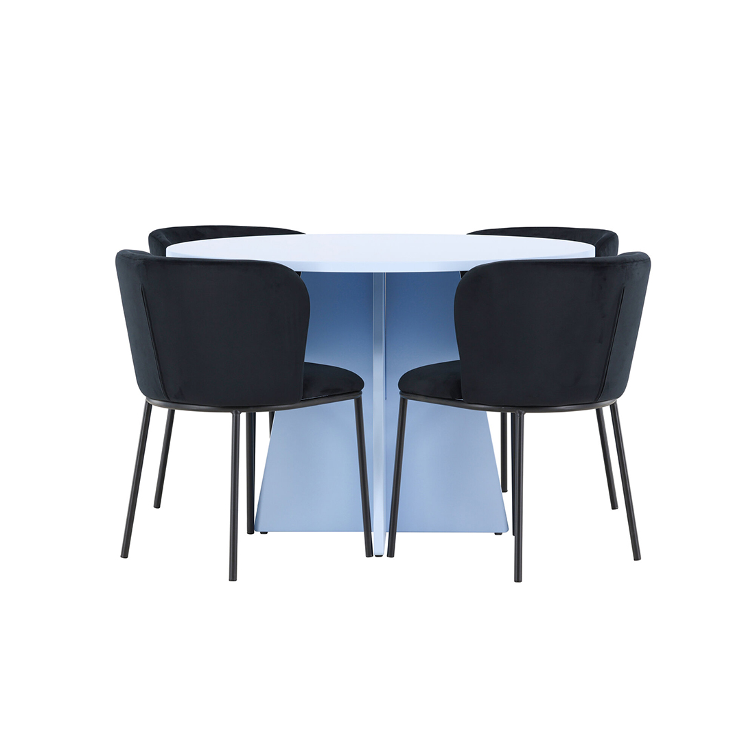 Matgrupp Venture Home Bootcut Ø110 cm med 4st Edina Matstolar