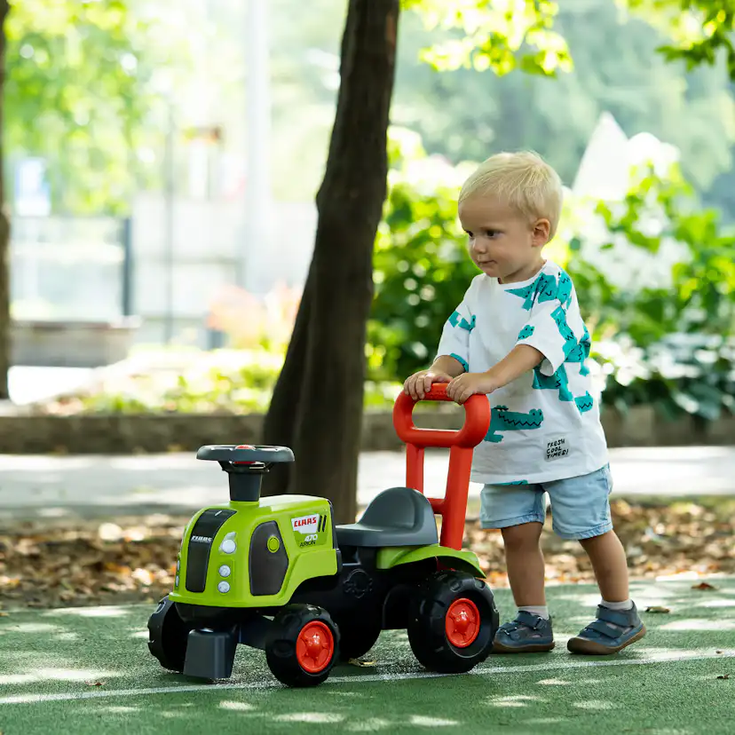 Traktor Falk Claas Med Ratt, Tuta & Tryckhandtag