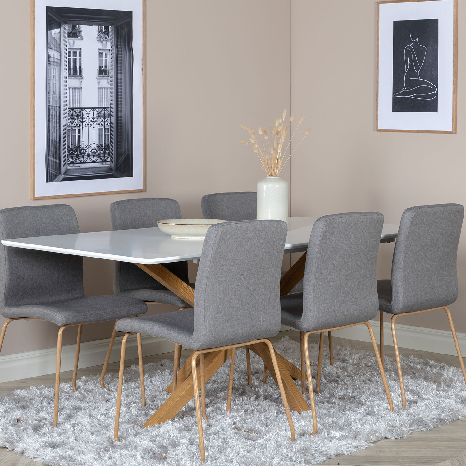 Matgrupp Venture Home Piazza med 6 Mace stolar