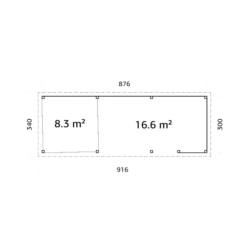 Uterum Palmako Lenna 24,9 m2 Set 716 Slide Plus