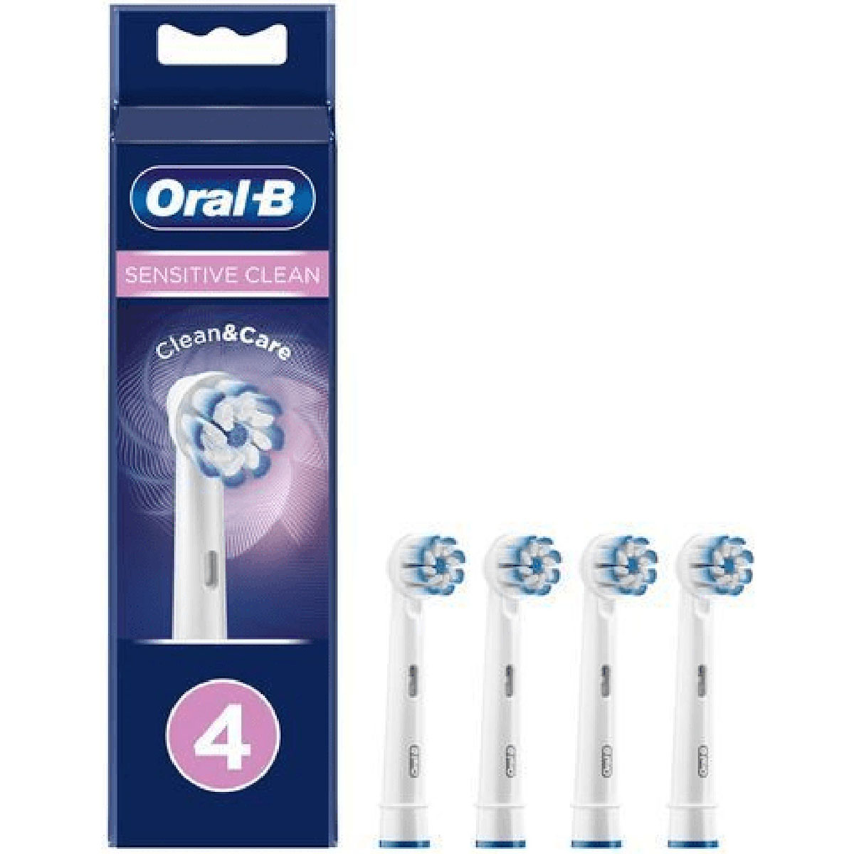 Borsthuvud Oral-B Sensitive Clean & Care 4 st