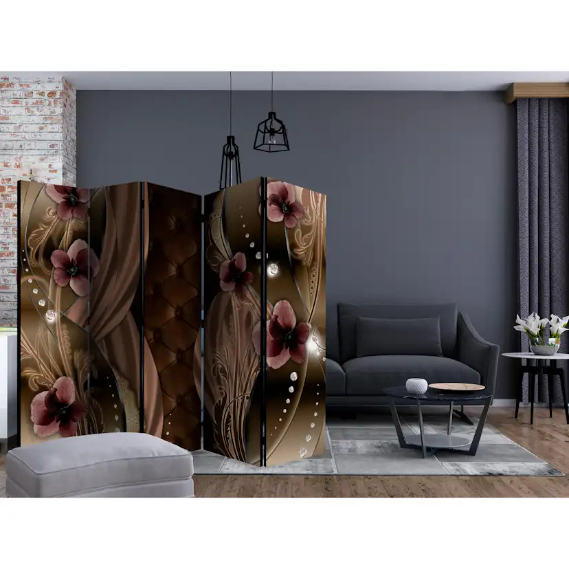 Rumsavdelare Arkiio Burgundy Pansies II 225x172 cm