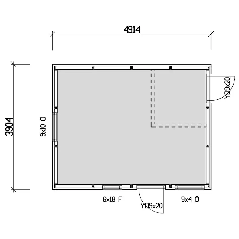 Attefallshus Vibostugan Njuta Funkis 20-2 19,6 m² Trähus