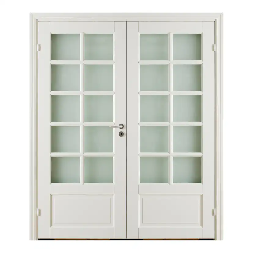 Pardörr GK Door Oden 4 Vit med Spröjs Glas