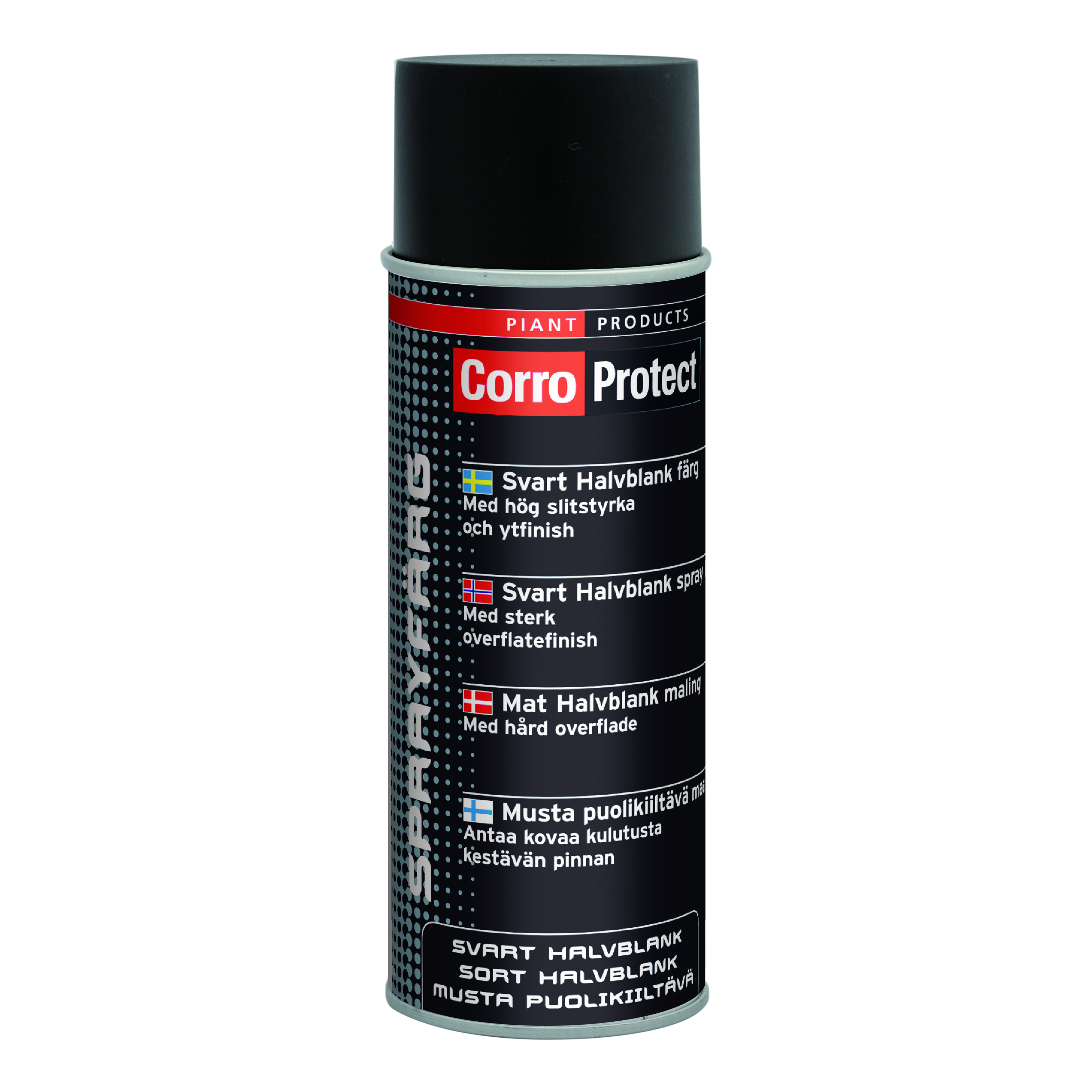 Täckfärg CorroProtect Färg Halvblank Svart