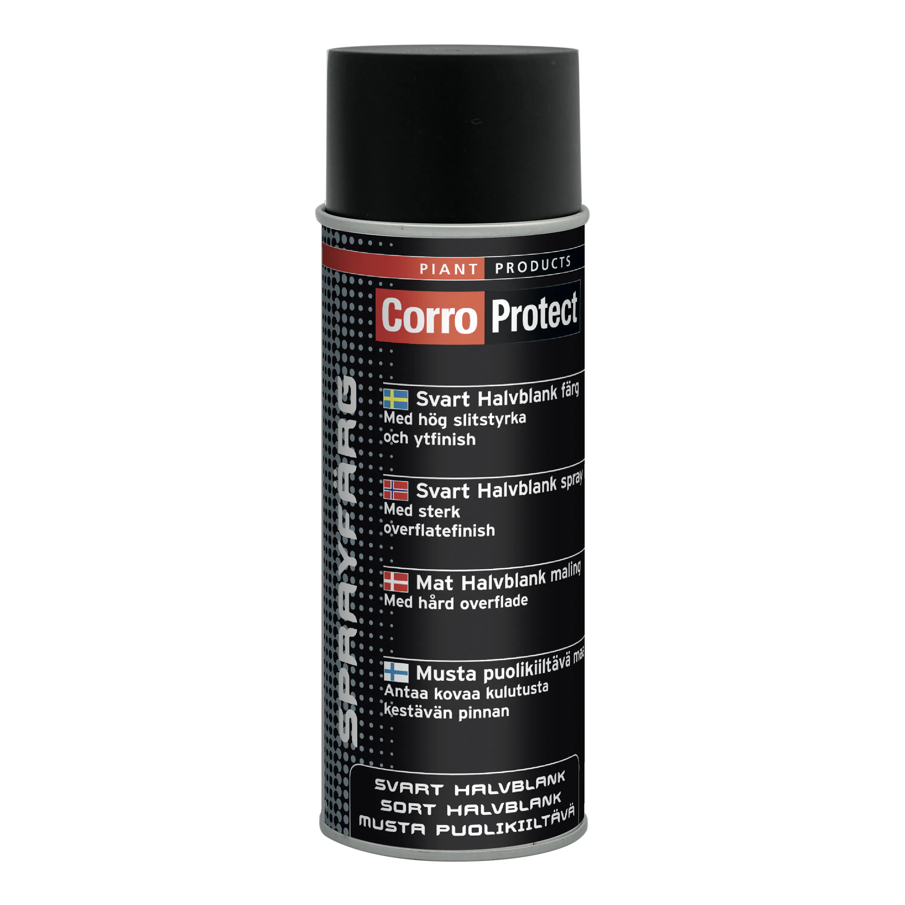 Täckfärg CorroProtect Färg Halvblank Svart