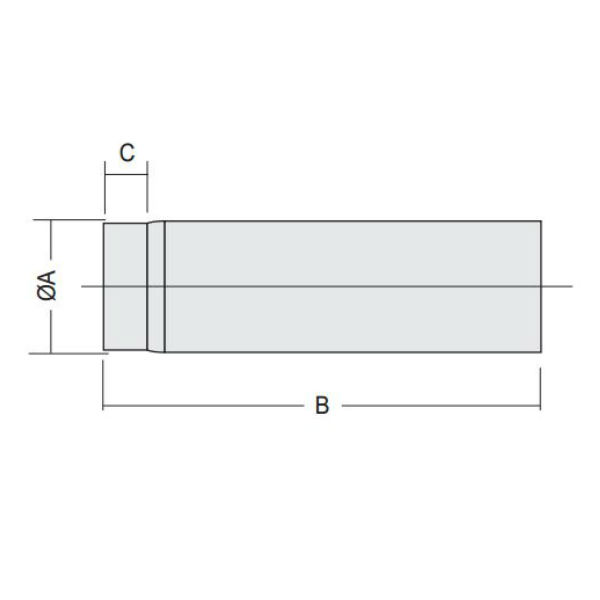 Rör Kaminexperten 1000 mm 150