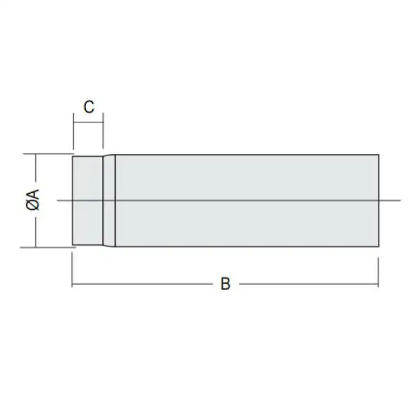Rör Kaminexperten 1000 mm 150
