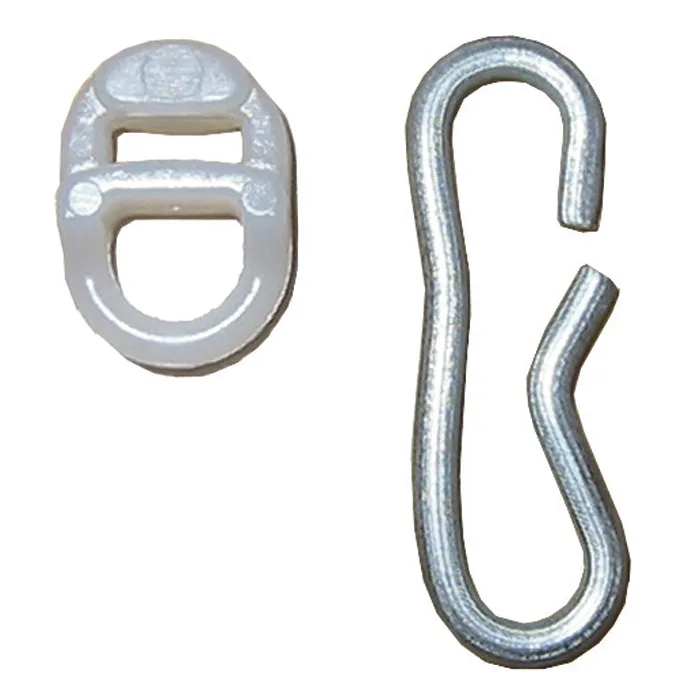 Gardintillbehör Debel Glid & Krok för Duschskena Vit