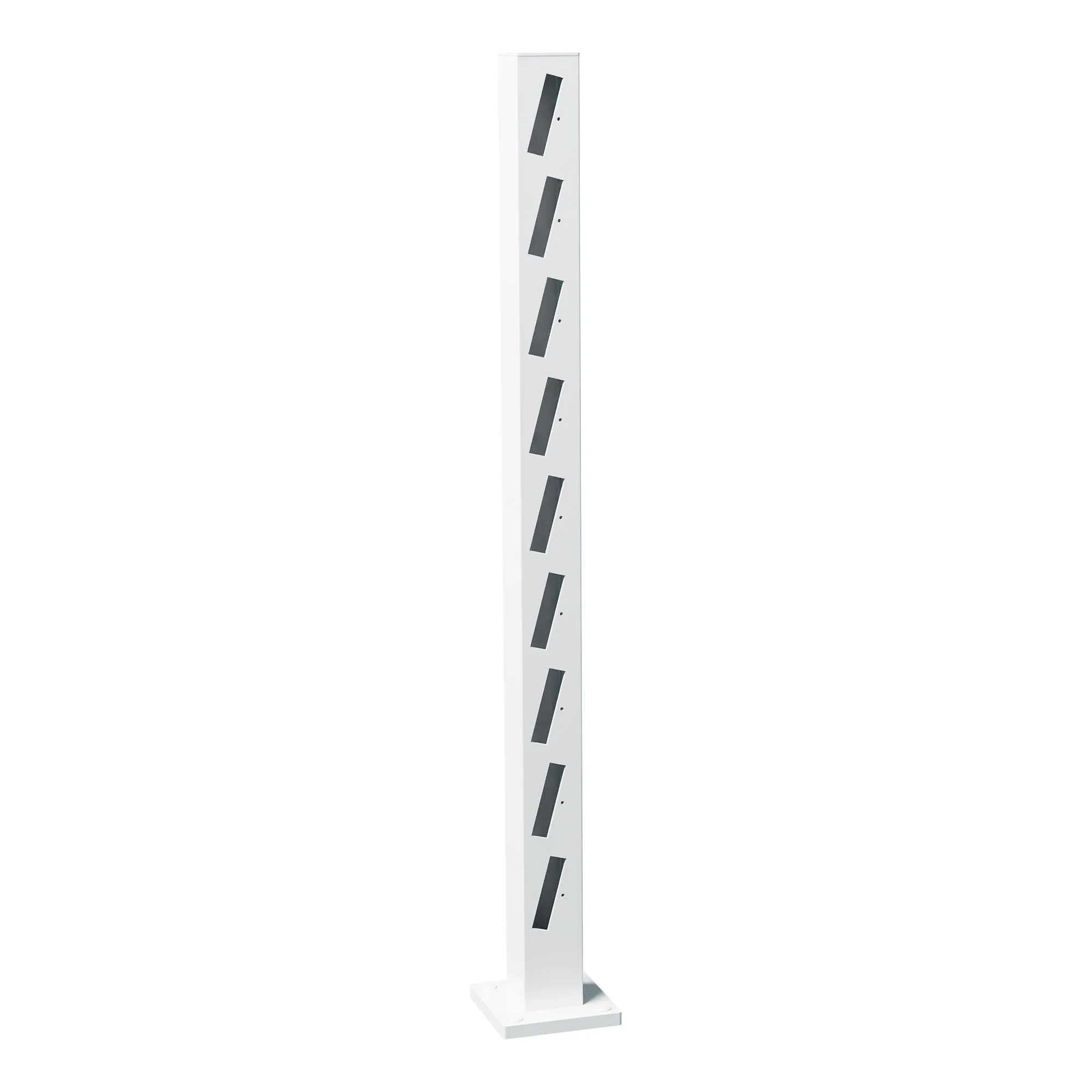 Staketstolpe Hären 1060mm Ändstolpe Höger VIT Höjd: 1060 mm, Vit, Höger