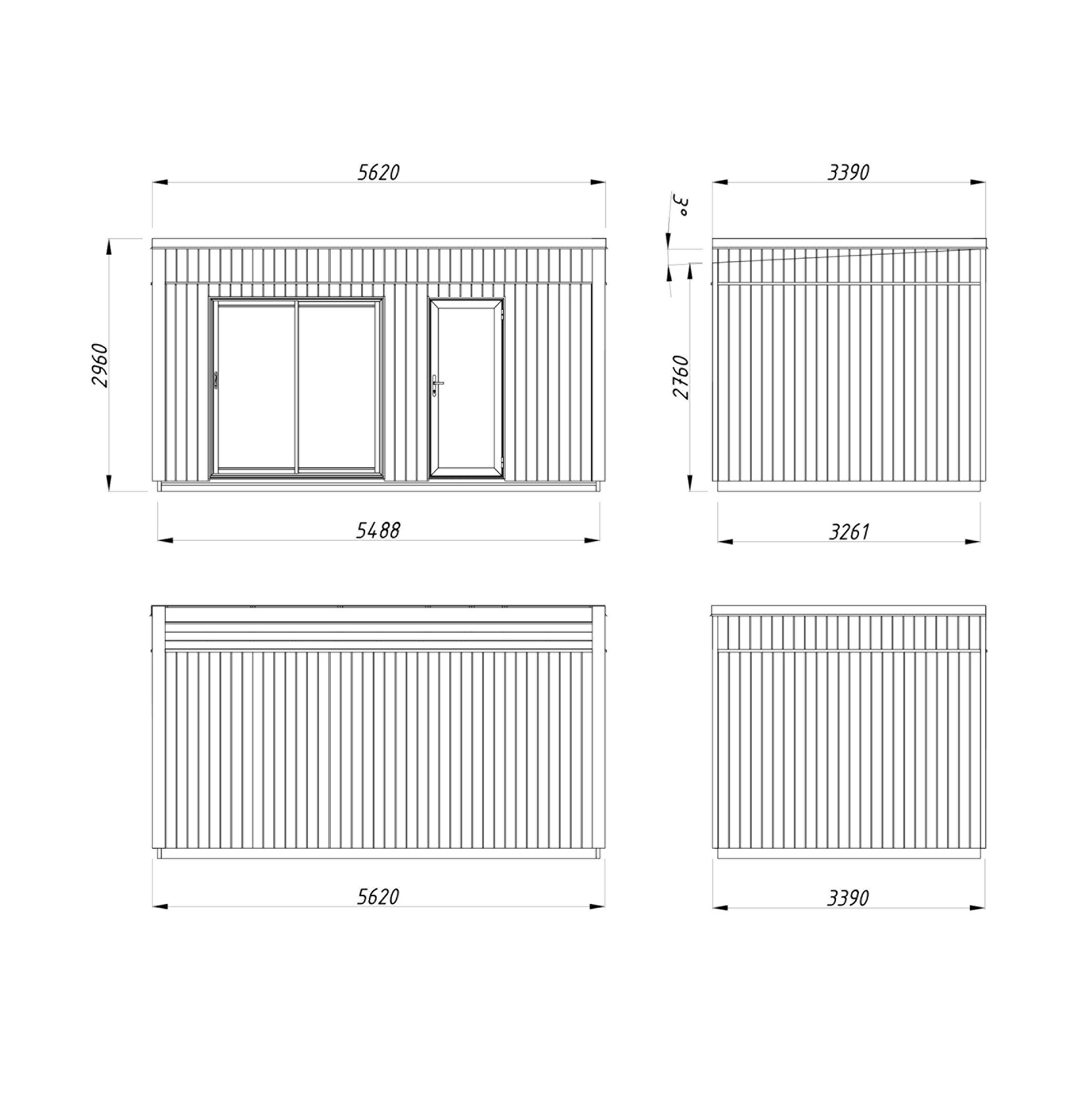 Trädgårdshus Palmako Johanna 19 m² (inv. 13,6 m² )