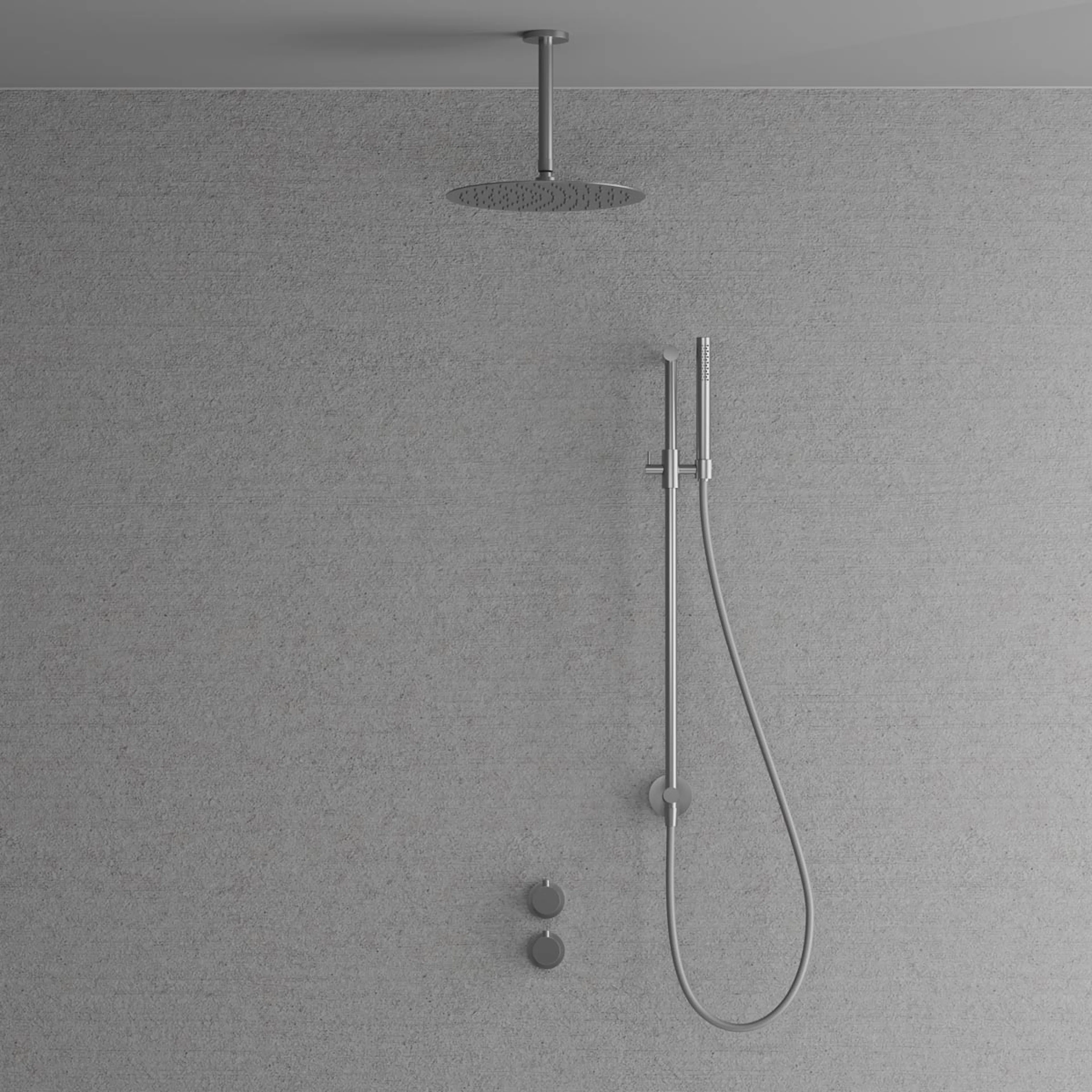 Takduschset Scandtap Steel Harmonized 5Z för Inbyggnad