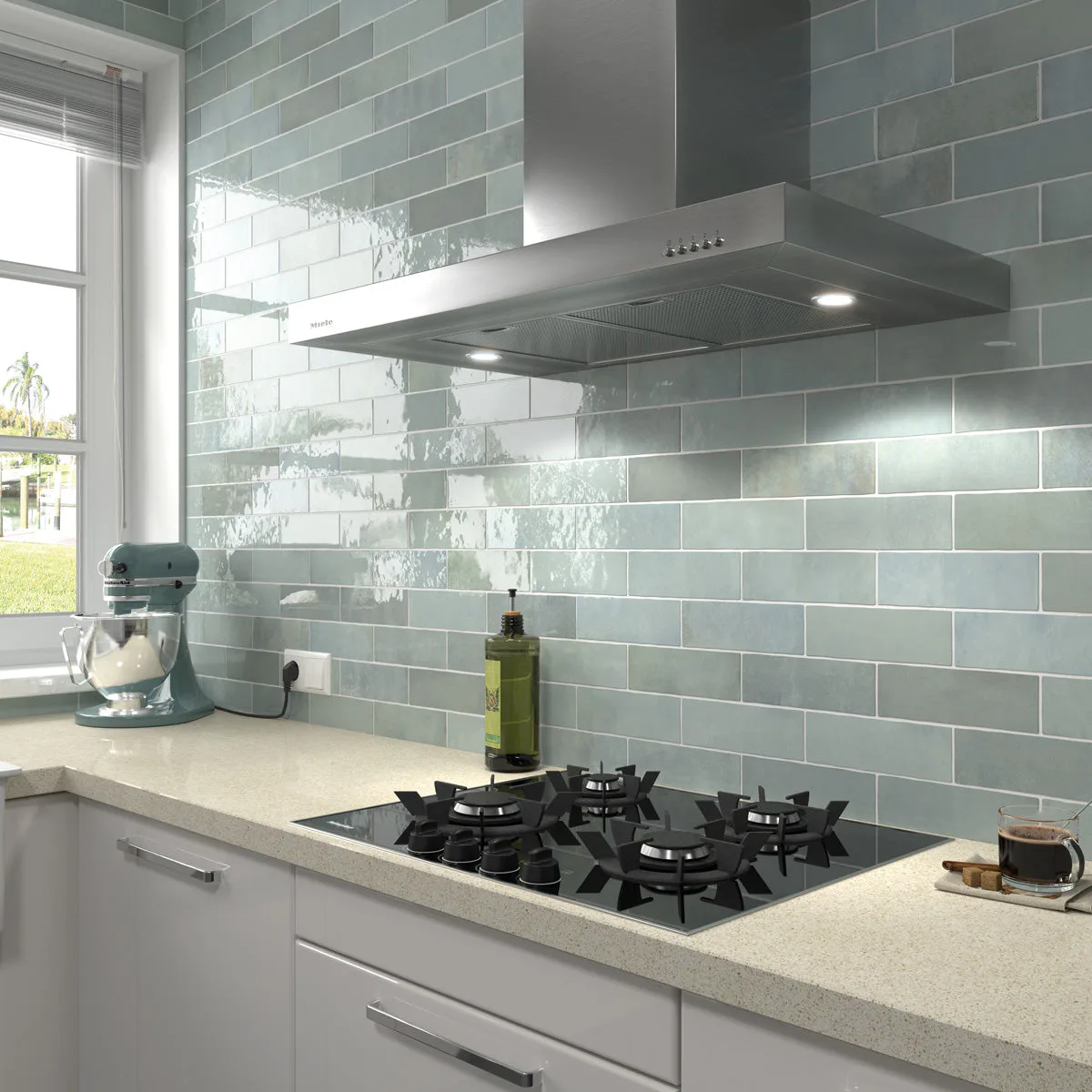 Kakel Tenfors Creativa Aqua Blank 6,5x20