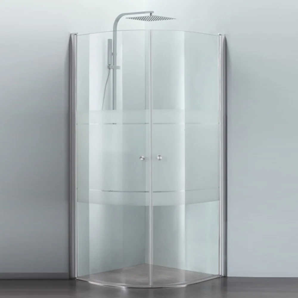 Alterna Dhörn Lusso1 Svä 90X90 Hfros LxB: 900x900 mm, Delvis frostat glas, Knopp