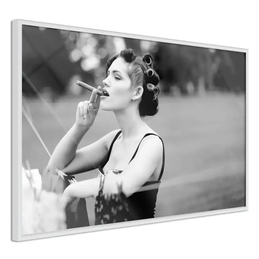 Poster Artgeist Affisch Woman with Cigar