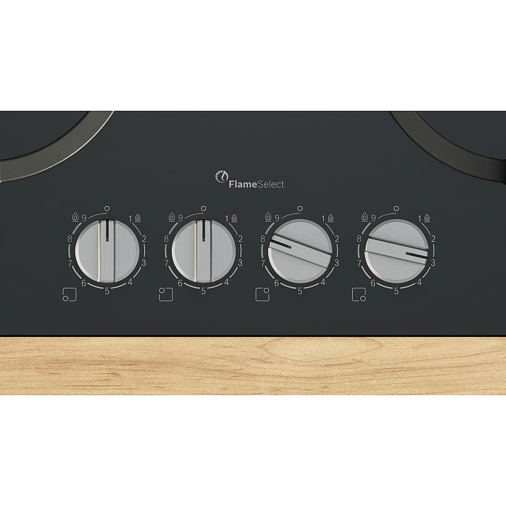Gashäll Bosch Serie 6 PPP6A6I10 Svart med FlameSelect och Easy Cleaning
