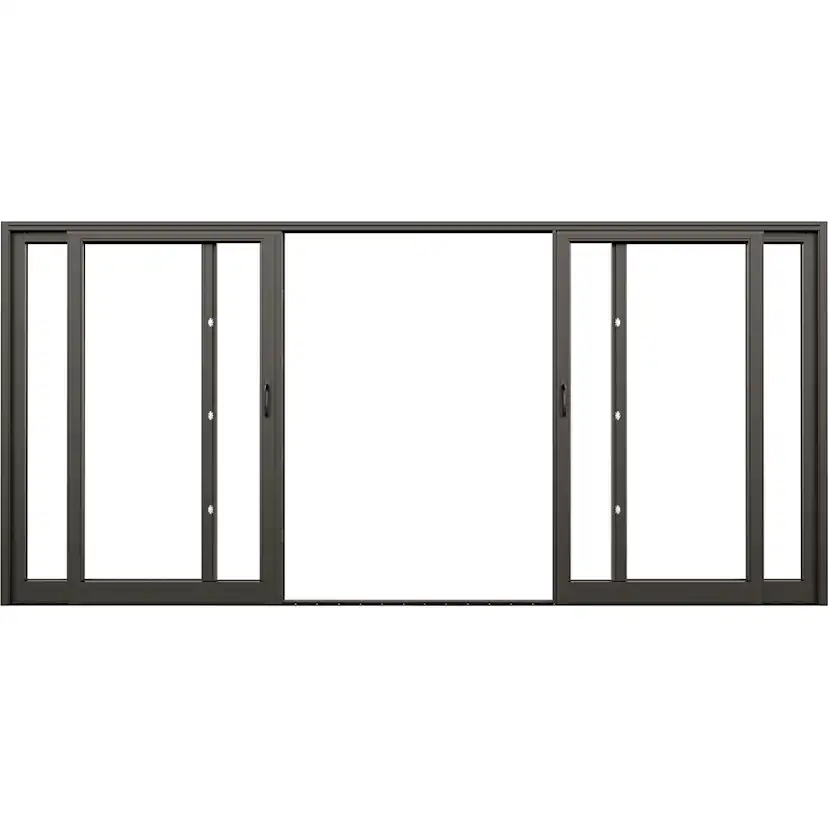 Parskjutdörr NorDan NTech Aluminium 4-Delad BlackLine Svart