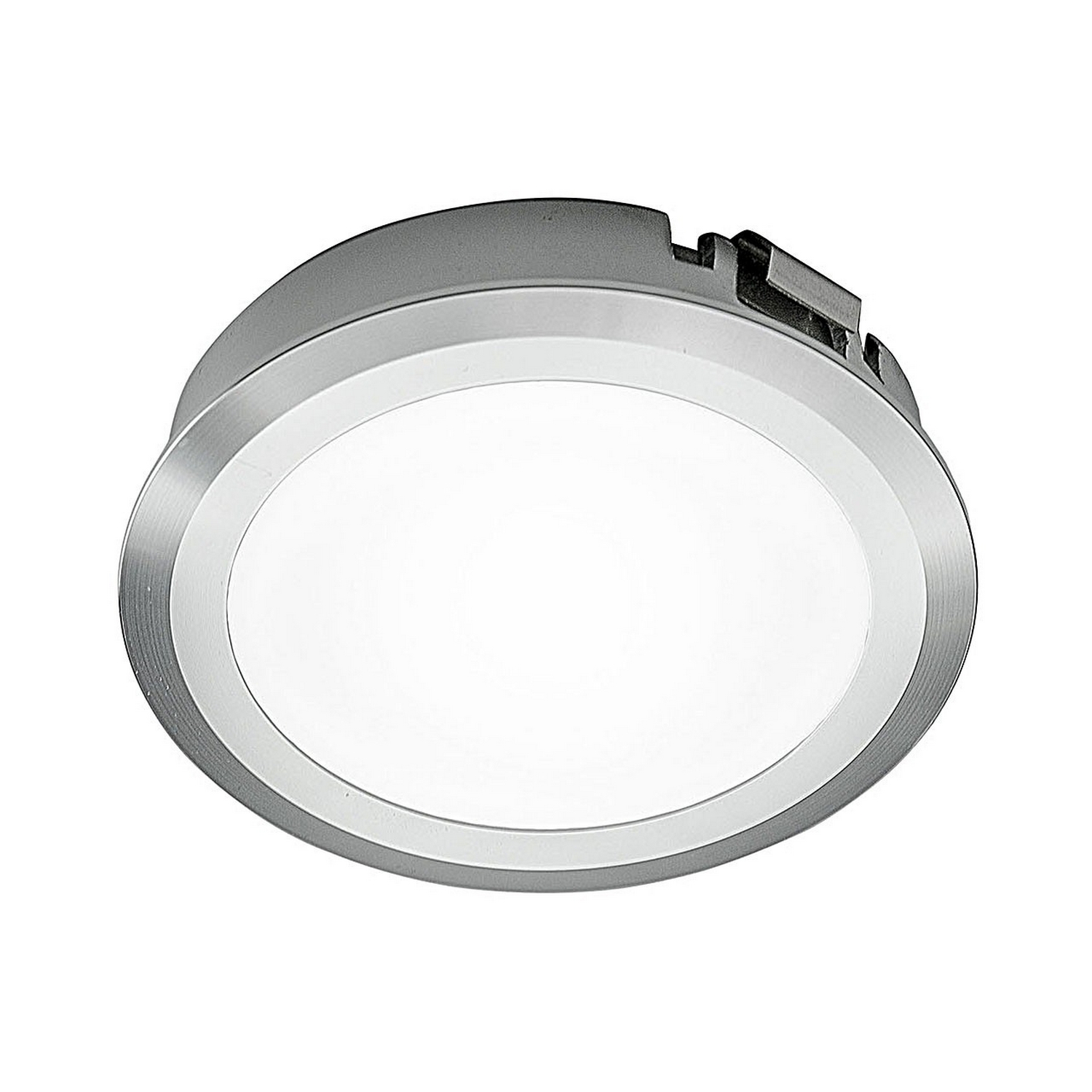 LED-spot Stella flat IP44 500mA/3W 2700K rf-look Rostfri, 2700 K