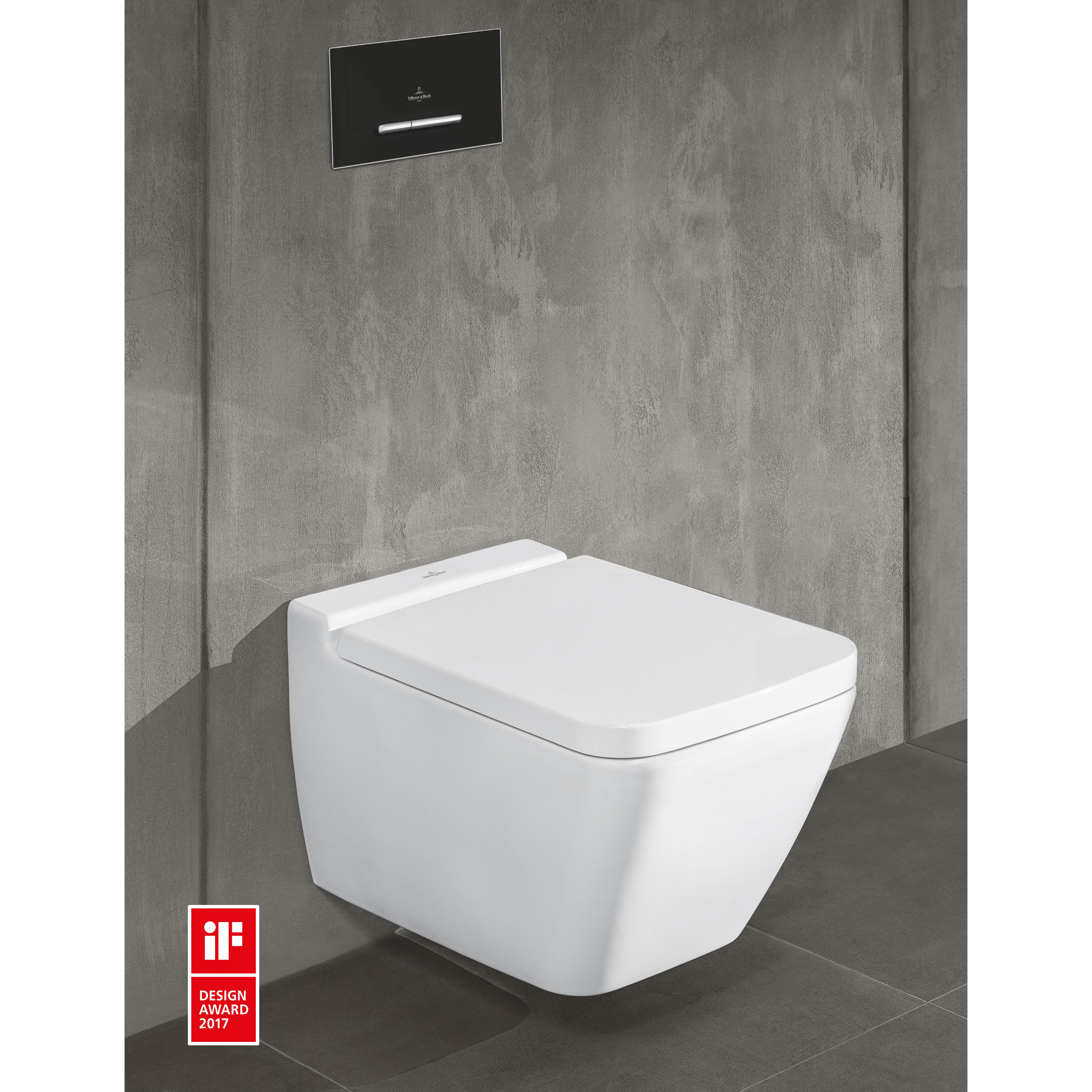 Spolknapp Villeroy & Boch ViConnect installationssystemen 92 Antracit Matt