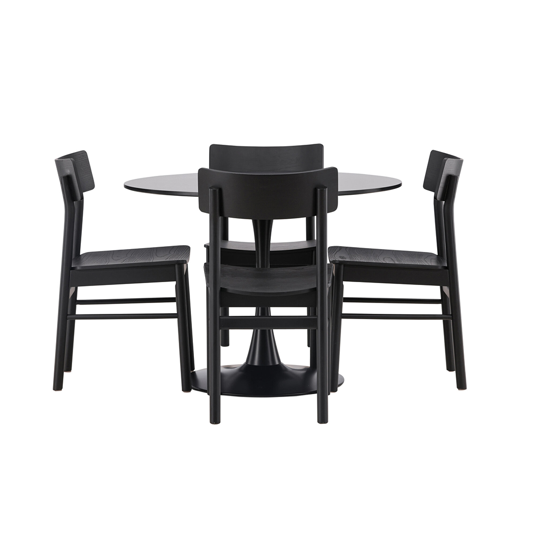 Matgrupp Venture Home Glade Ø100 cm med 4st Montros Matstolar