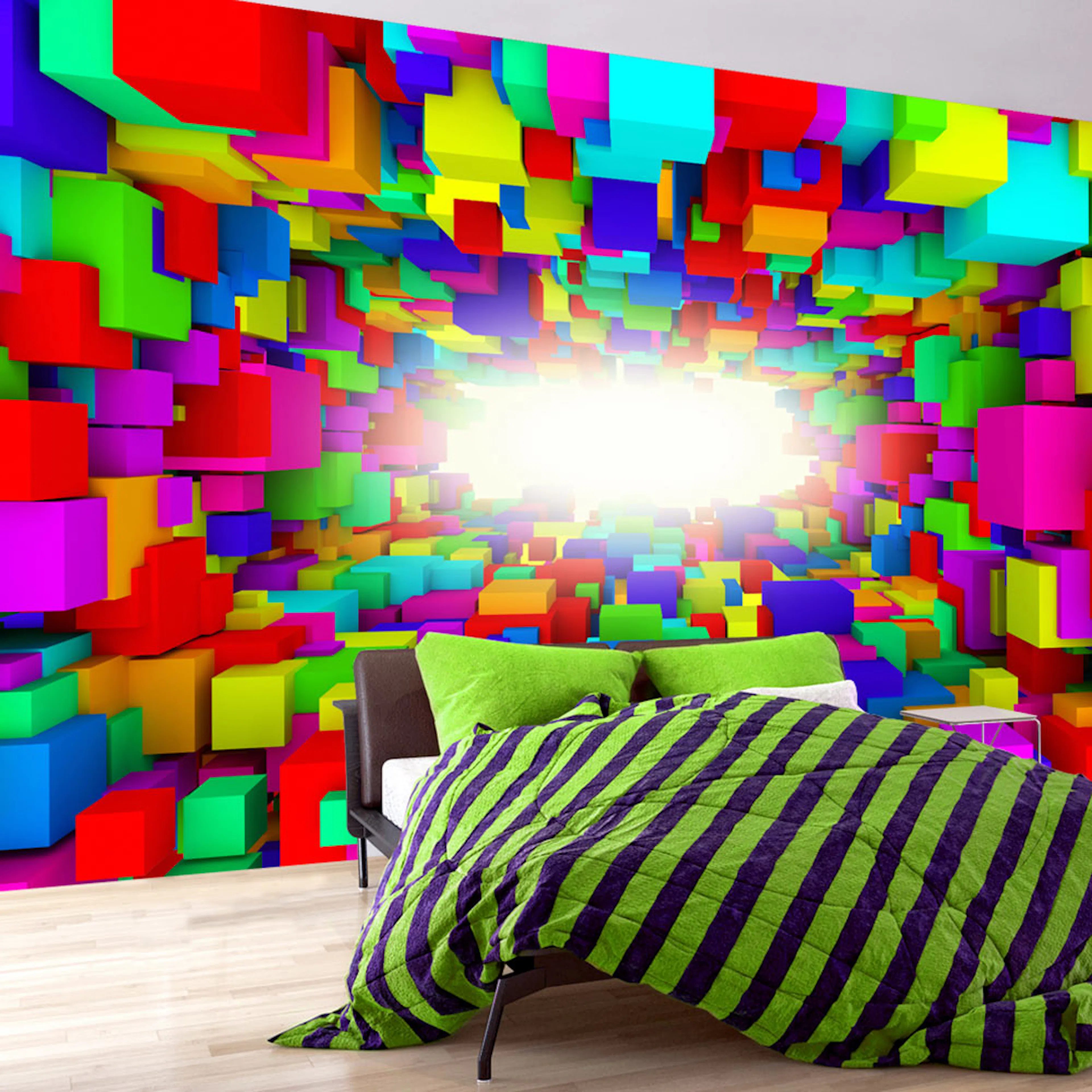 Fototapet Arkiio Självhäftande Light In Color Geometry