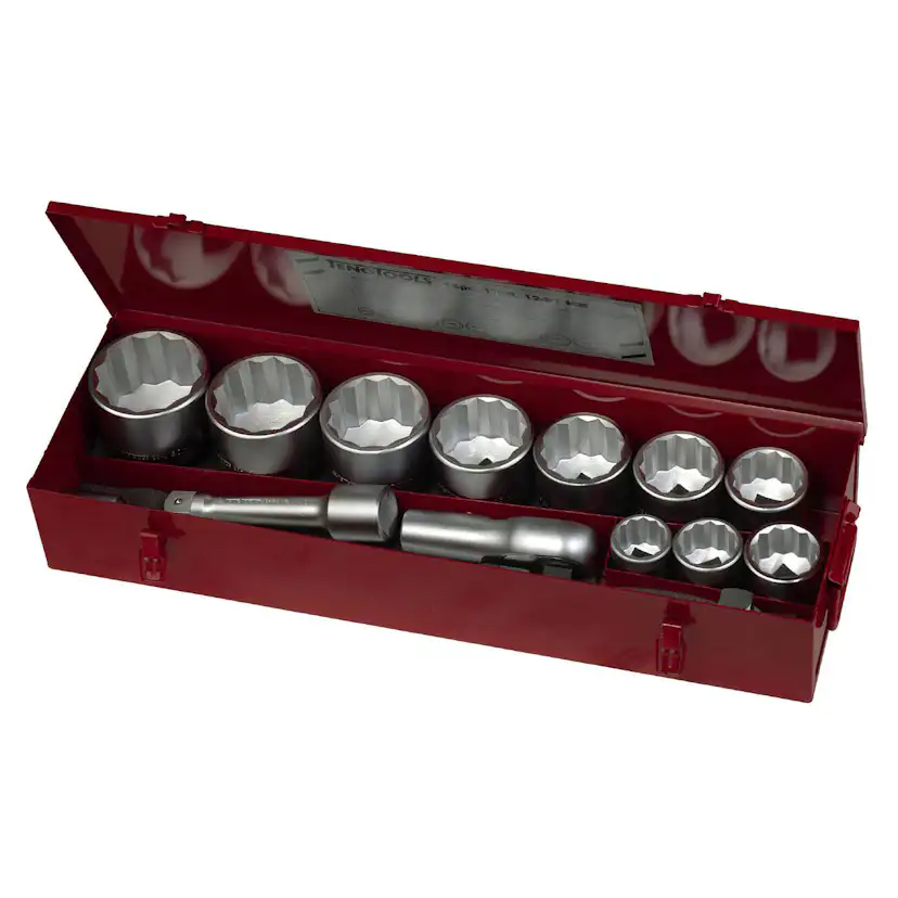 Hylsnyckelsats med 1 fyrkantsfäste Teng Tools M1115MM