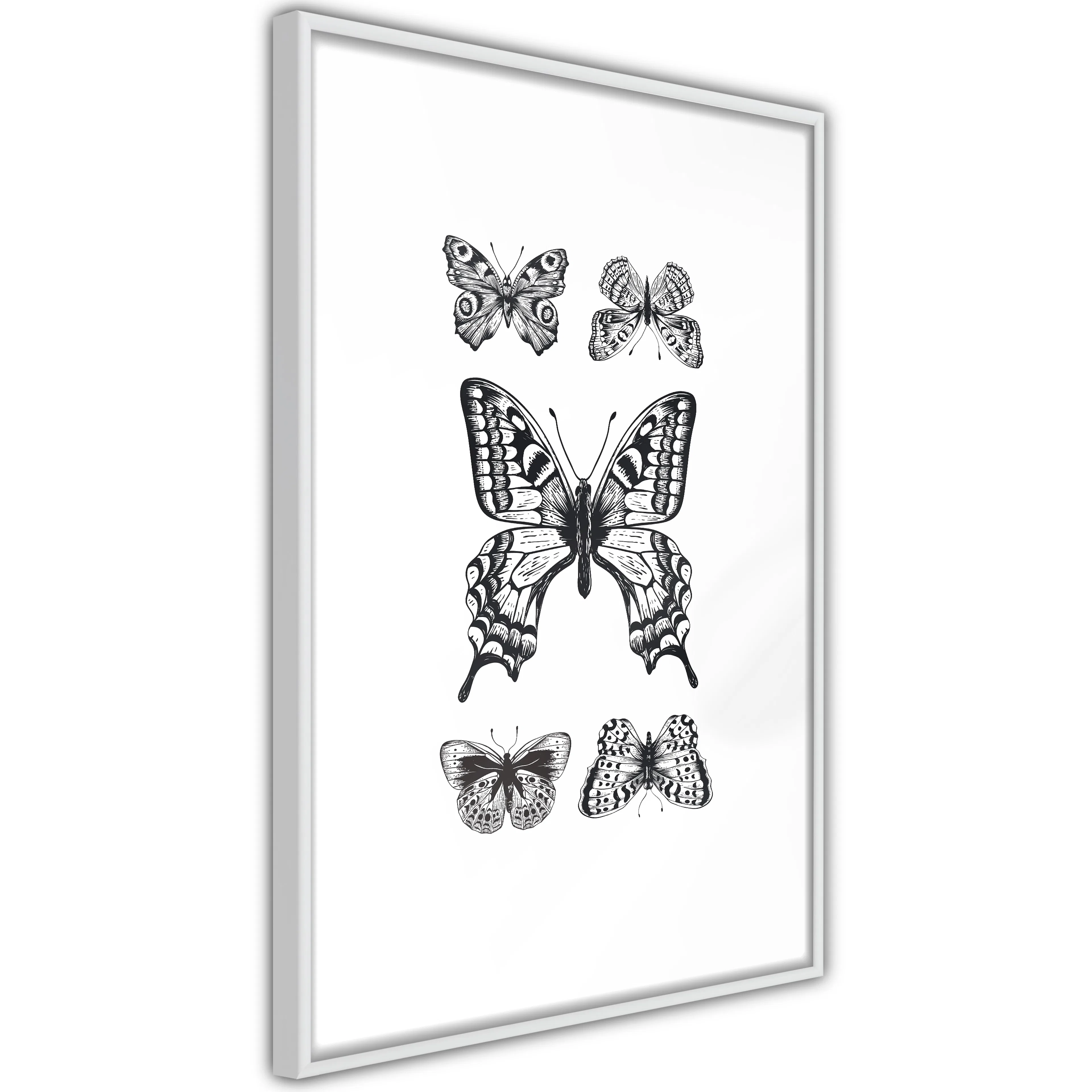 Poster Artgeist Affisch Five Butterflies