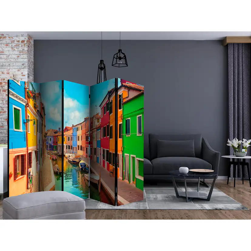 Rumsavdelare Arkiio Colorful Canal in Burano II 225x172 cm