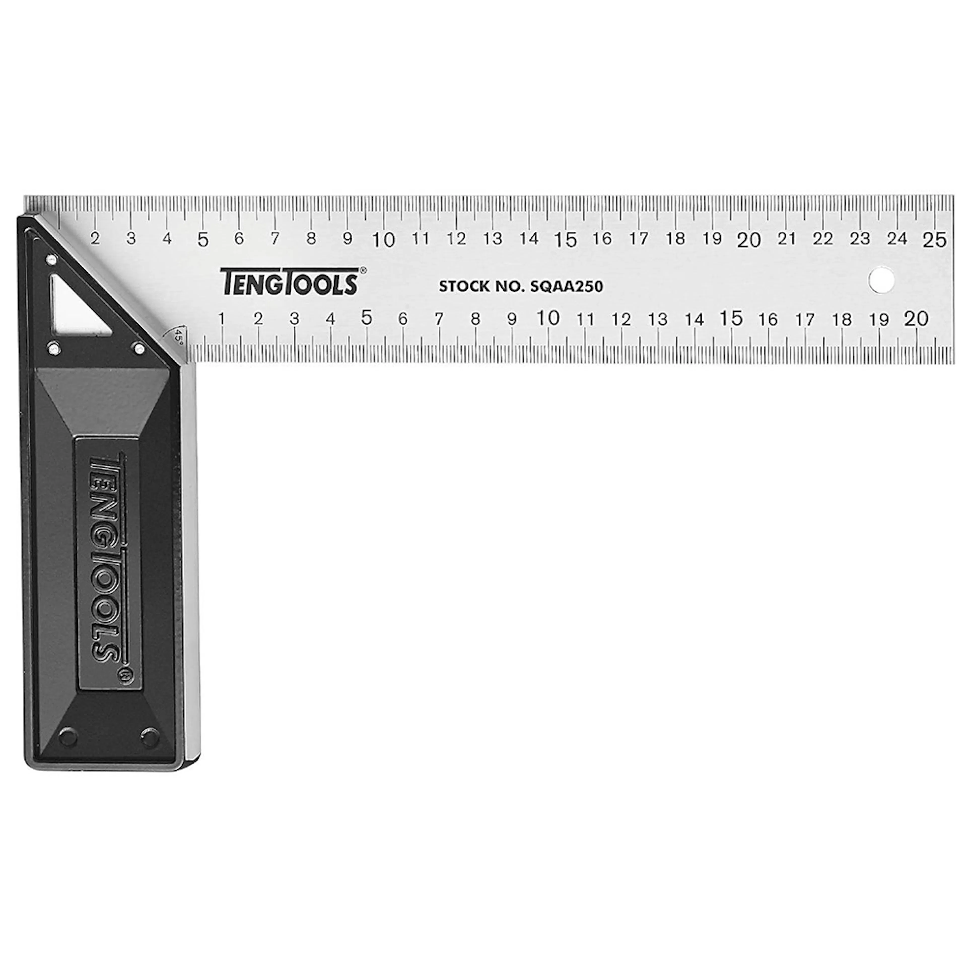 Snickarvinkel Teng Tools Gering/Aluminiumanslag 300 mm SQA200-SQA300