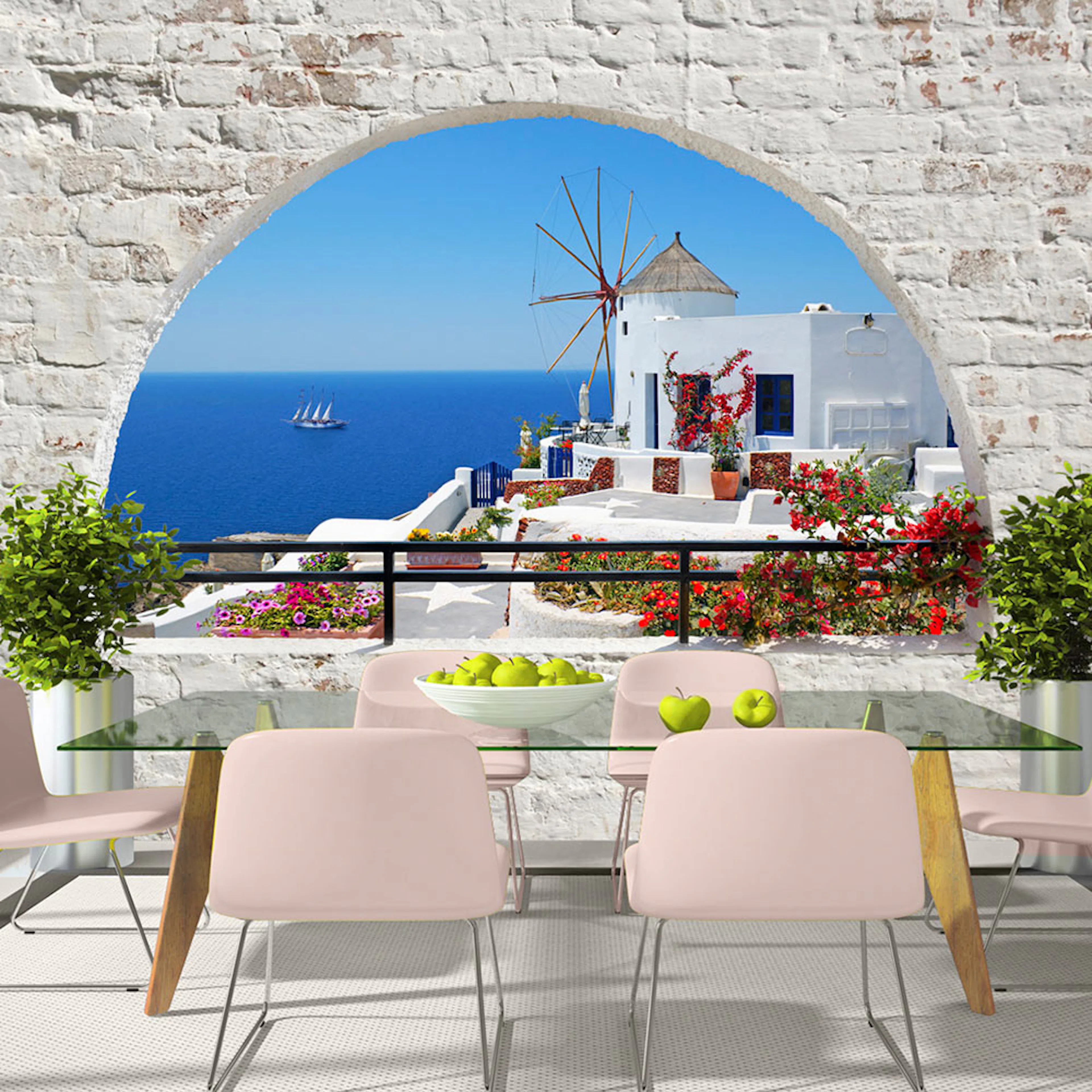 Fototapet Arkiio Självhäftande Summer In Santorini