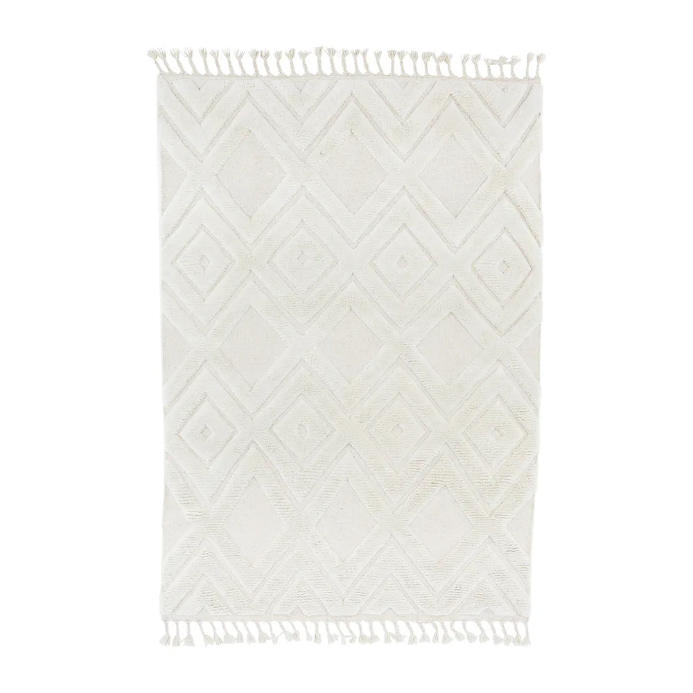 Dahlia Wool - 400*300- -Rectangular-White Vit, 300x400 cm
