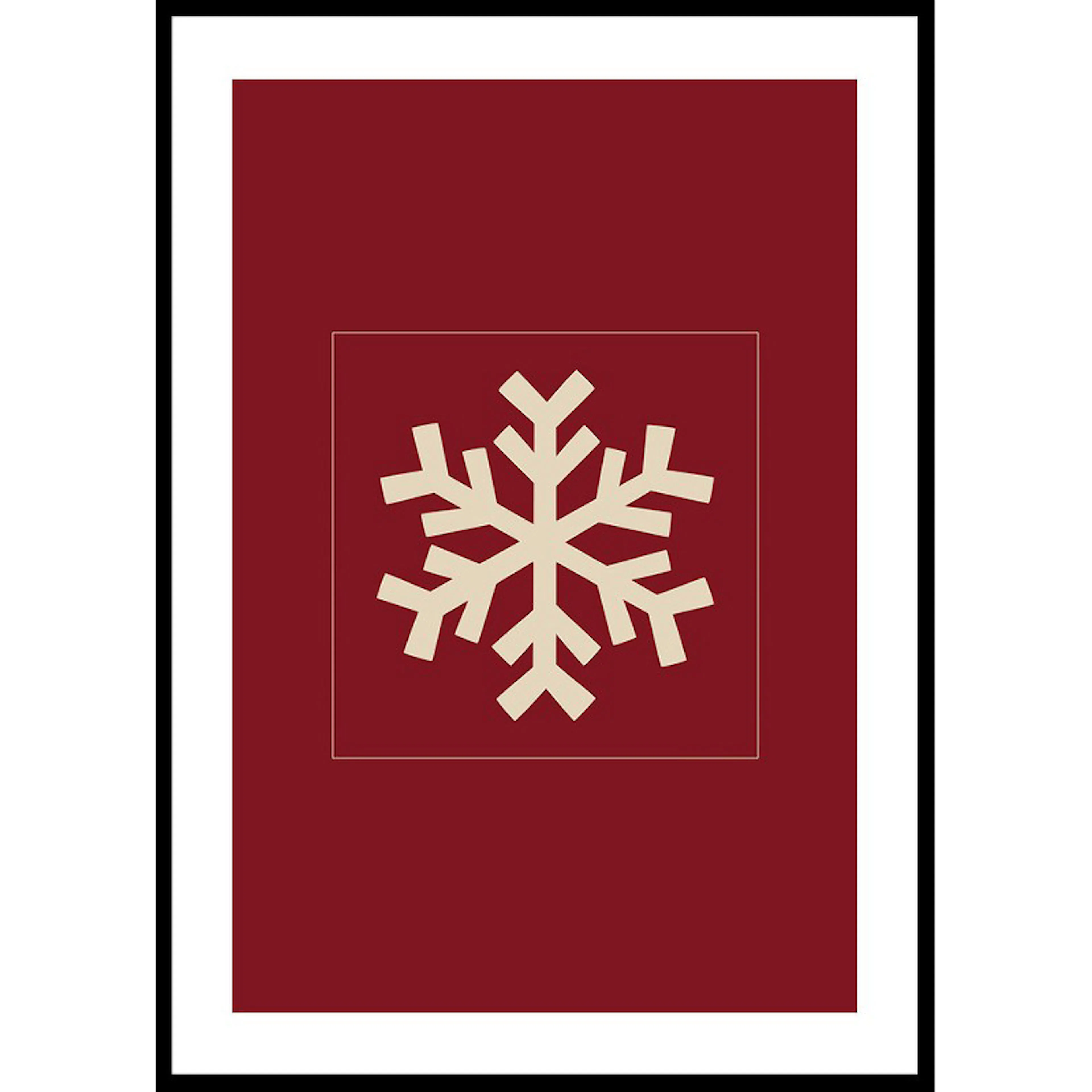 Poster Gallerix Snowflake R&W