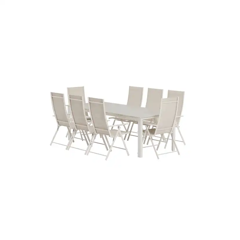 Matgrupp Utomhus Venture Home Levels 100x229 cm med 8 st Levanzo Trädgårdsstolar