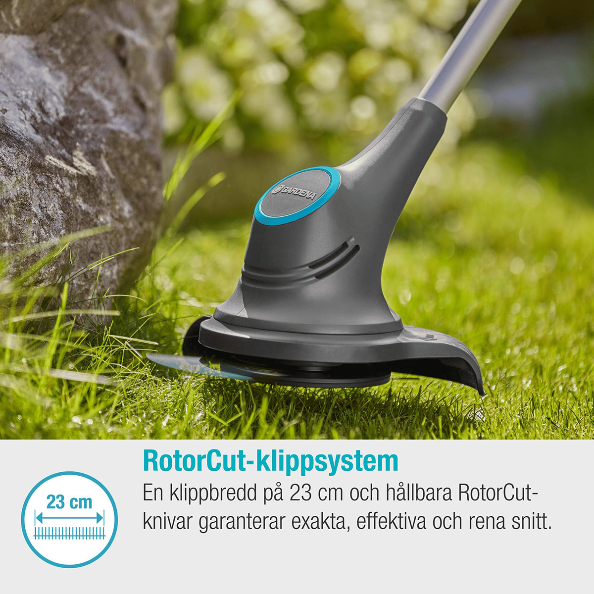 Grästrimmer Gardena SmallCut 23/18V P4A utan Batteri och Laddare
