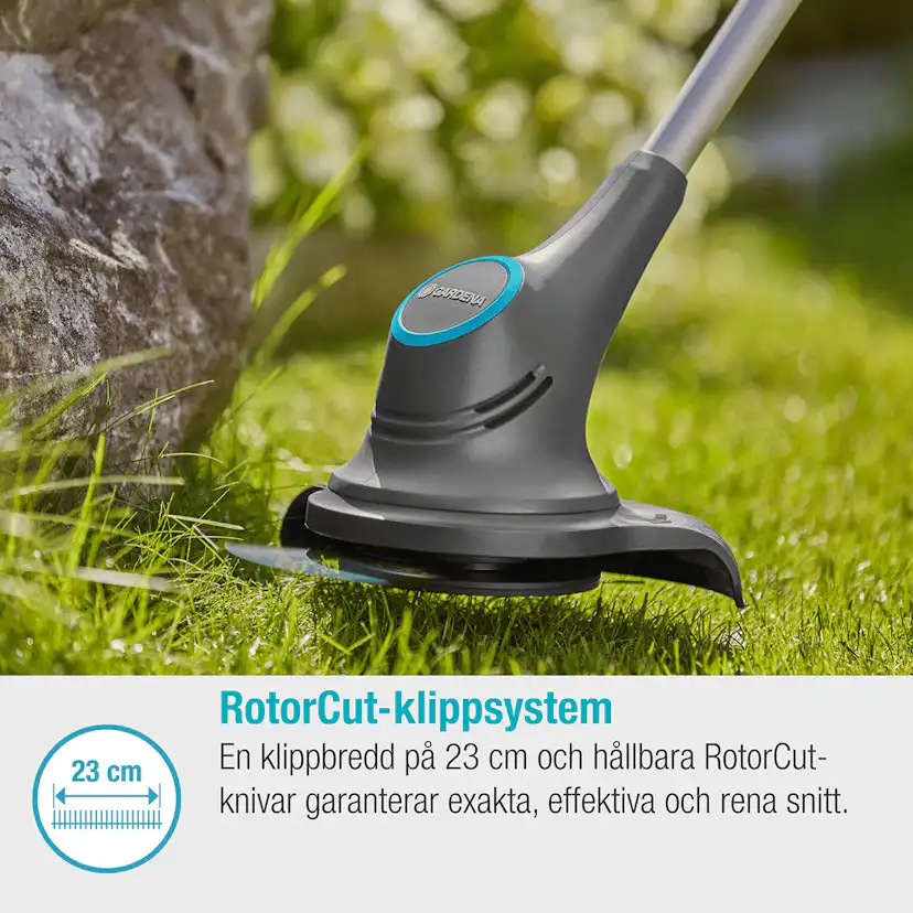 Grästrimmer Gardena SmallCut 23/18V P4A utan Batteri och Laddare