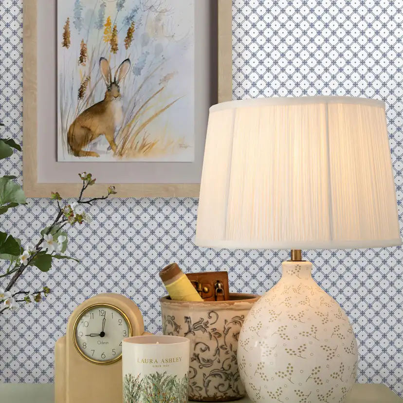 Tapet Laura Ashley Wickerwork Dark Seaspray Blå 120135