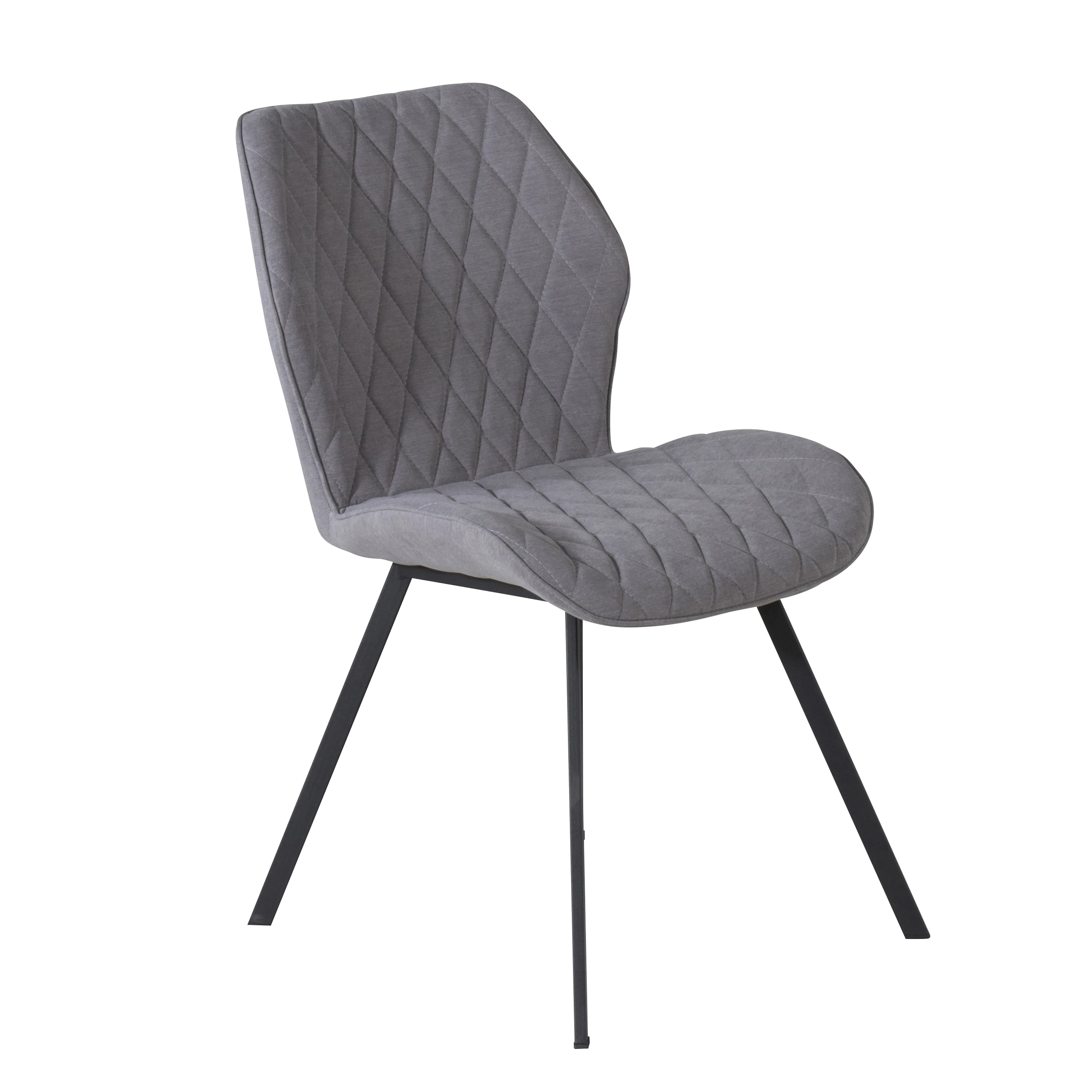 Gemma Dining Chair - Black Legs - Grey Fabric Grå/Svart