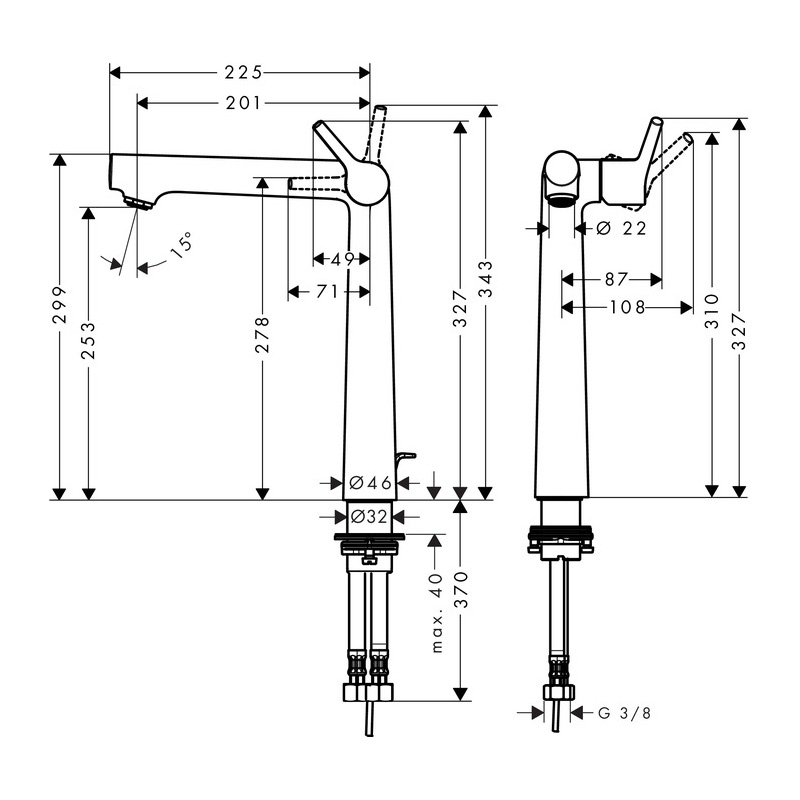 Tvättställsblandare Hansgrohe Talis S 250