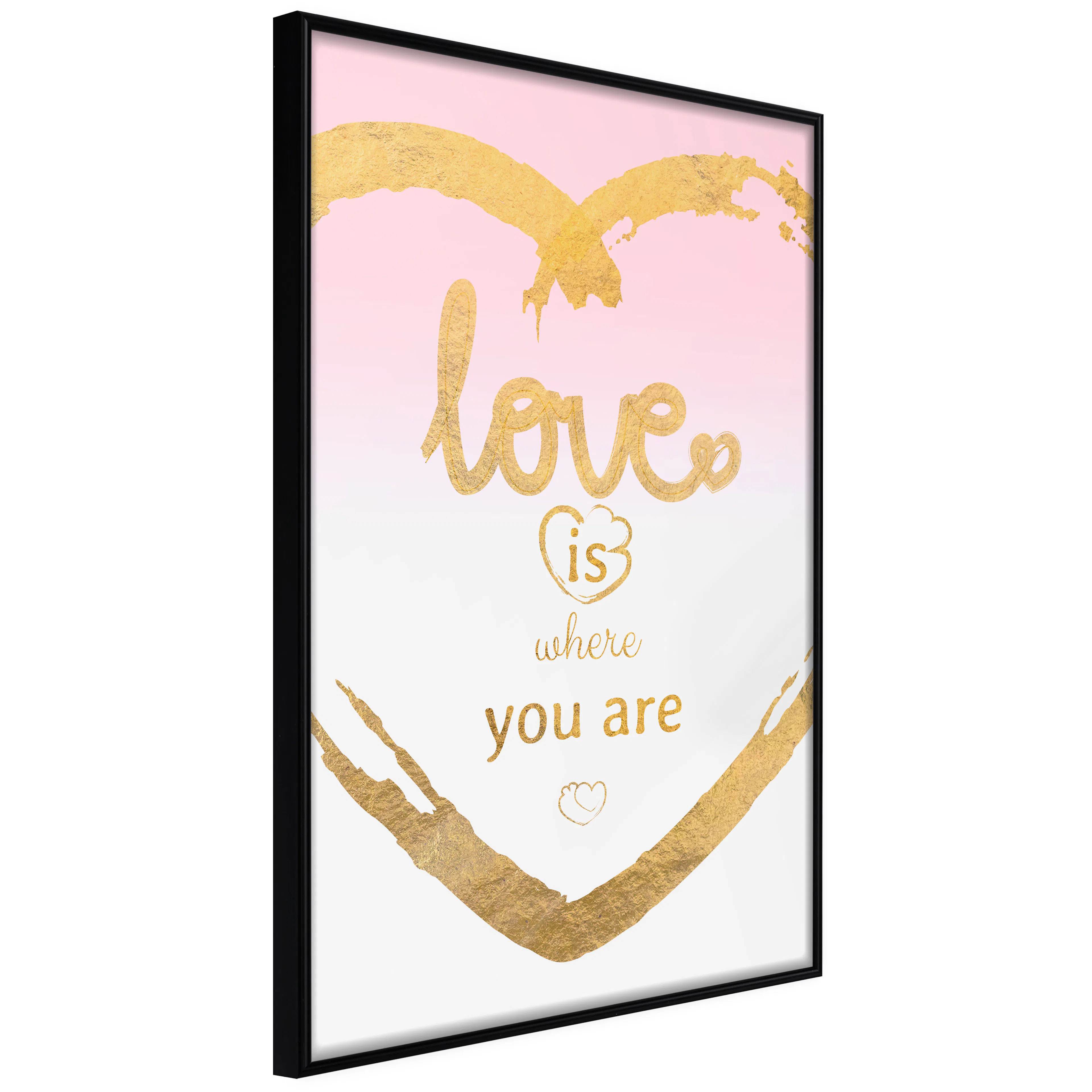 Affisch - Love Is Where You Are [Poster] 40x60 Svart ram, 40x60 cm