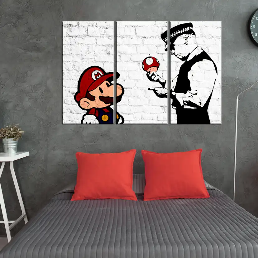Tavla Arkiio Mario Bros Banksy