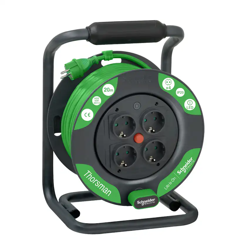 Kabelvinda Schneider Electric Thorsman HO5VVF 3G1.0 IP20 Schuko