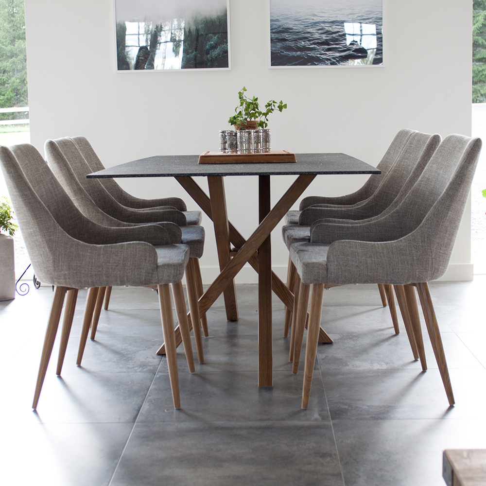 Matgrupp Venture Home Penny Casper med 6 Stolar Ek