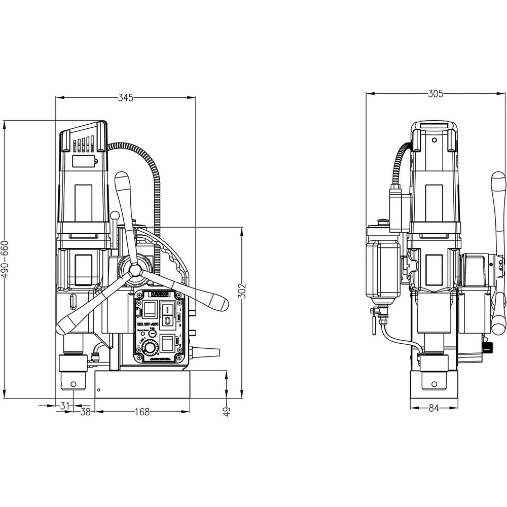 Magnetborrmaskin Euroboor Automatisk Matning