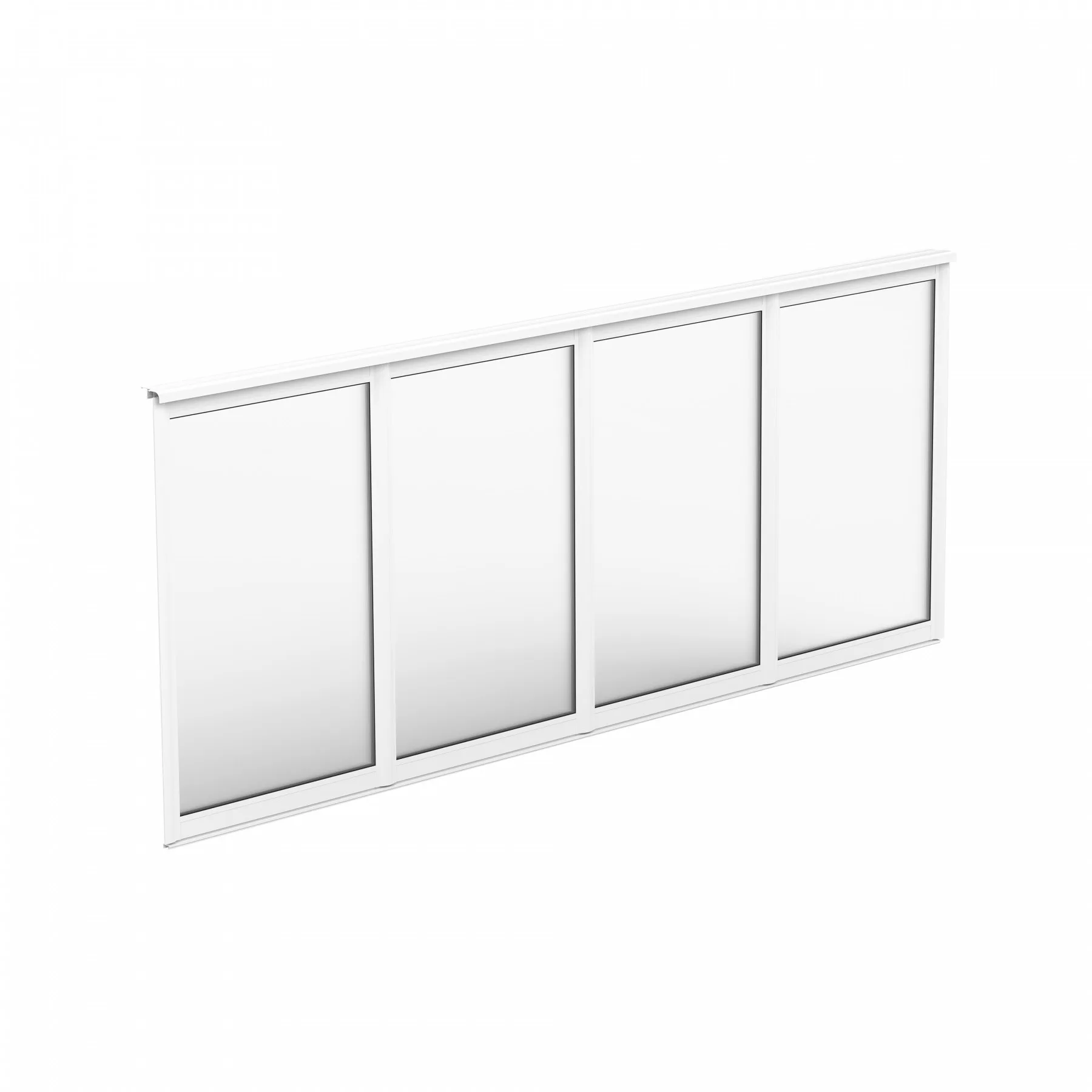 Primolux Fast Parti Vit 4 Fönster B=3250 H=1190 Sommar, B: 3250 mm