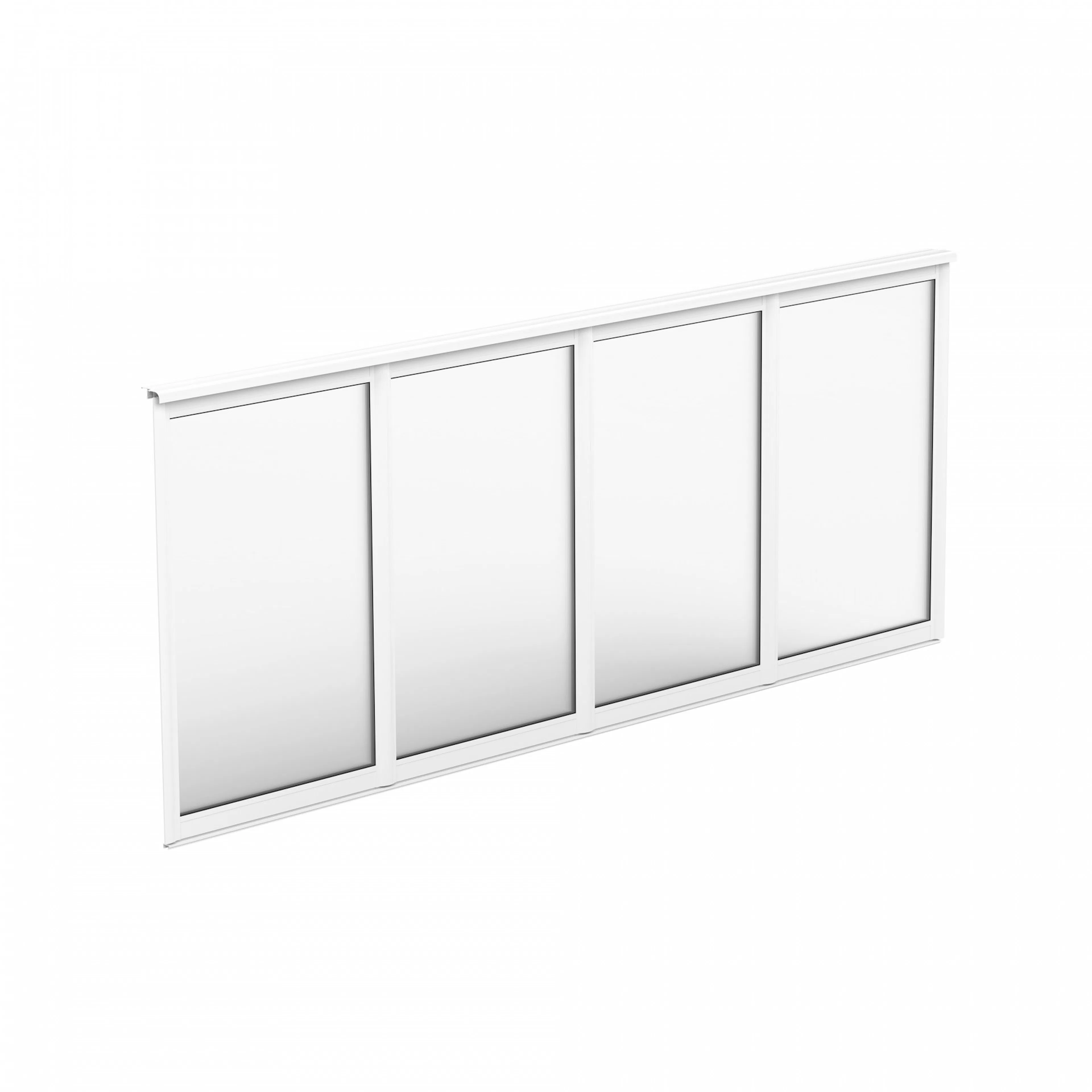 Primolux Fast Parti Vit 4 Fönster B=3250 H=1190 Sommar, B: 3250 mm