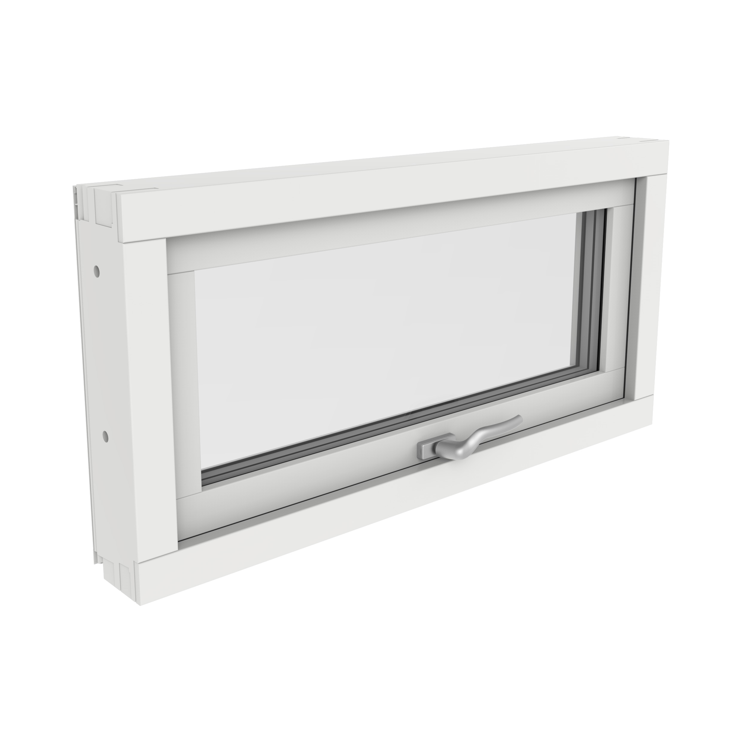 Överkantshängt Fönster Outline 3-Glas Aluminium