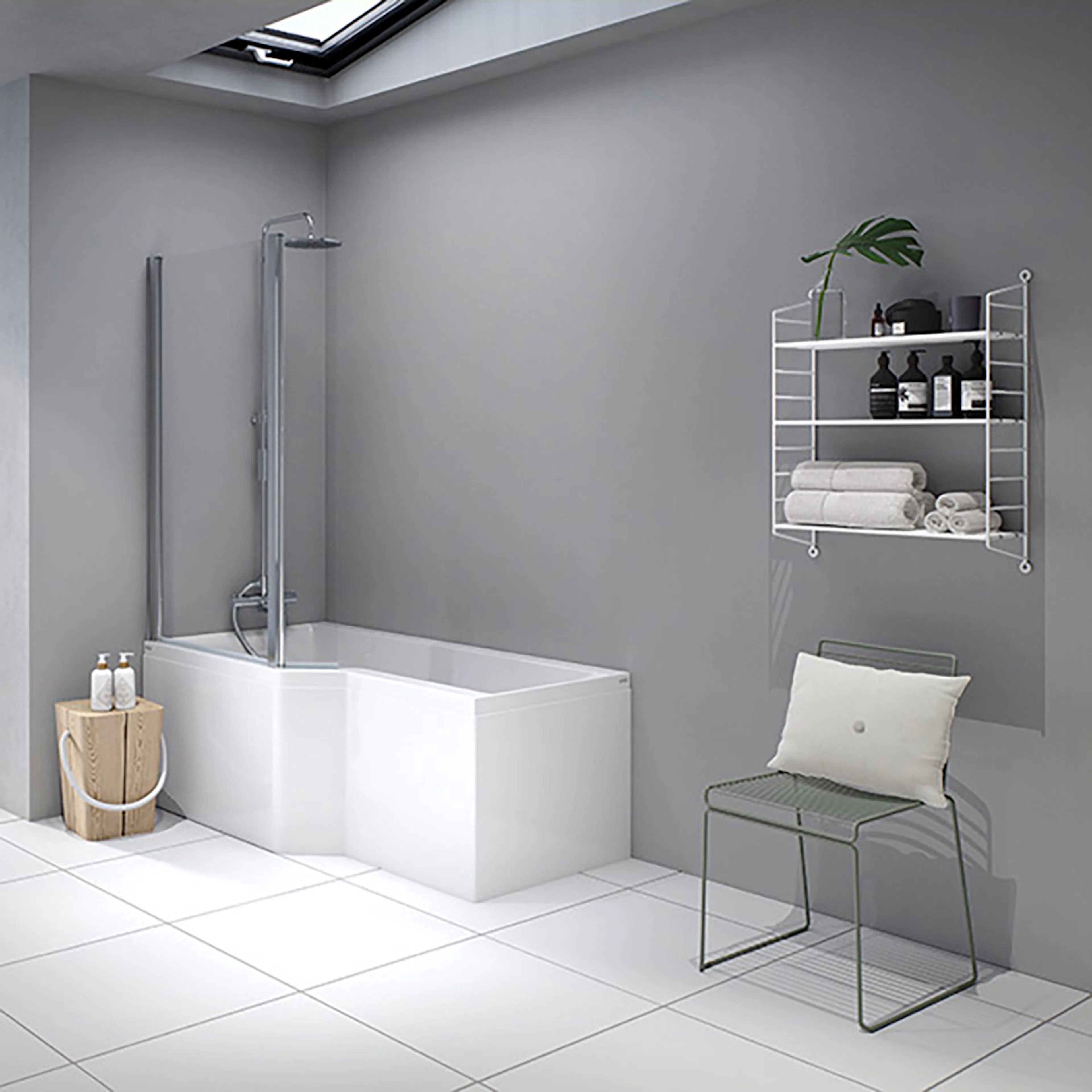 Urban Edge Showerbath1575x700/845mm Vänster, Standard