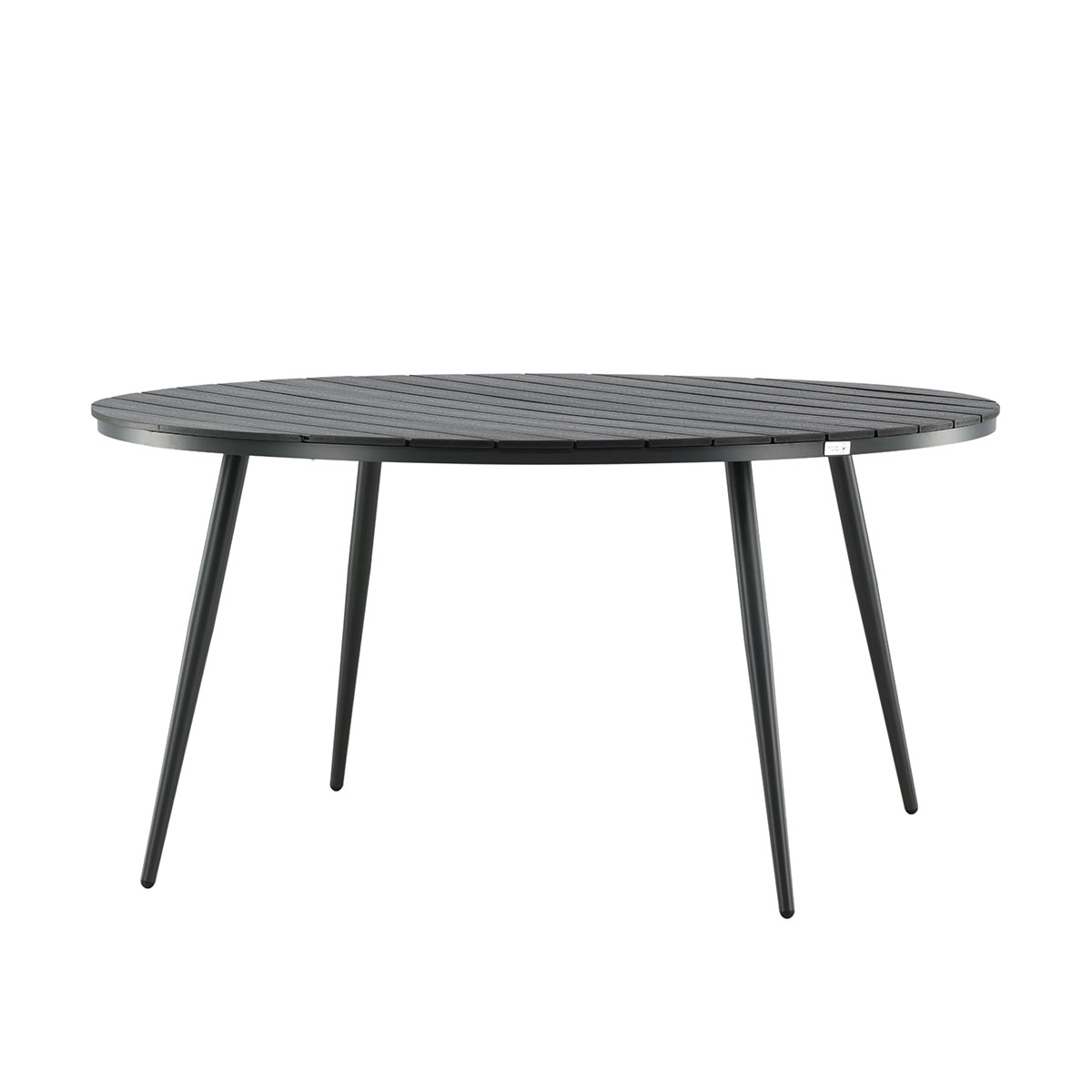 Break - Dining Table Round- Black / Black - Alu / Aintwood - Svart